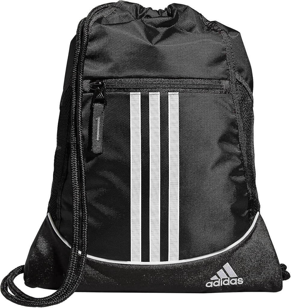 adidas Alliance Sackpack – Drawstring Rucksack Kleine Tasche für Männer und Frauen, Schwarz, One Size