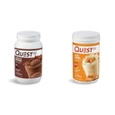 Quest Nutrition Chocolat poudre de protéines de milkshake, 22g de protéines, 1g de sucre, faible teneur en glucides, sans gluten, 3 livres, 43 portions et poudre de protéines de caramel salées; 26g de protéines; 1g de sucre; faible teneur en glucides; sans gluten
