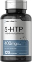 Horbäach 5HTP 400mg Kapseln | 120 Count | Extra Strength Supplement | Non-GMO, Gluten Free | 5 Hydroxytryptophan