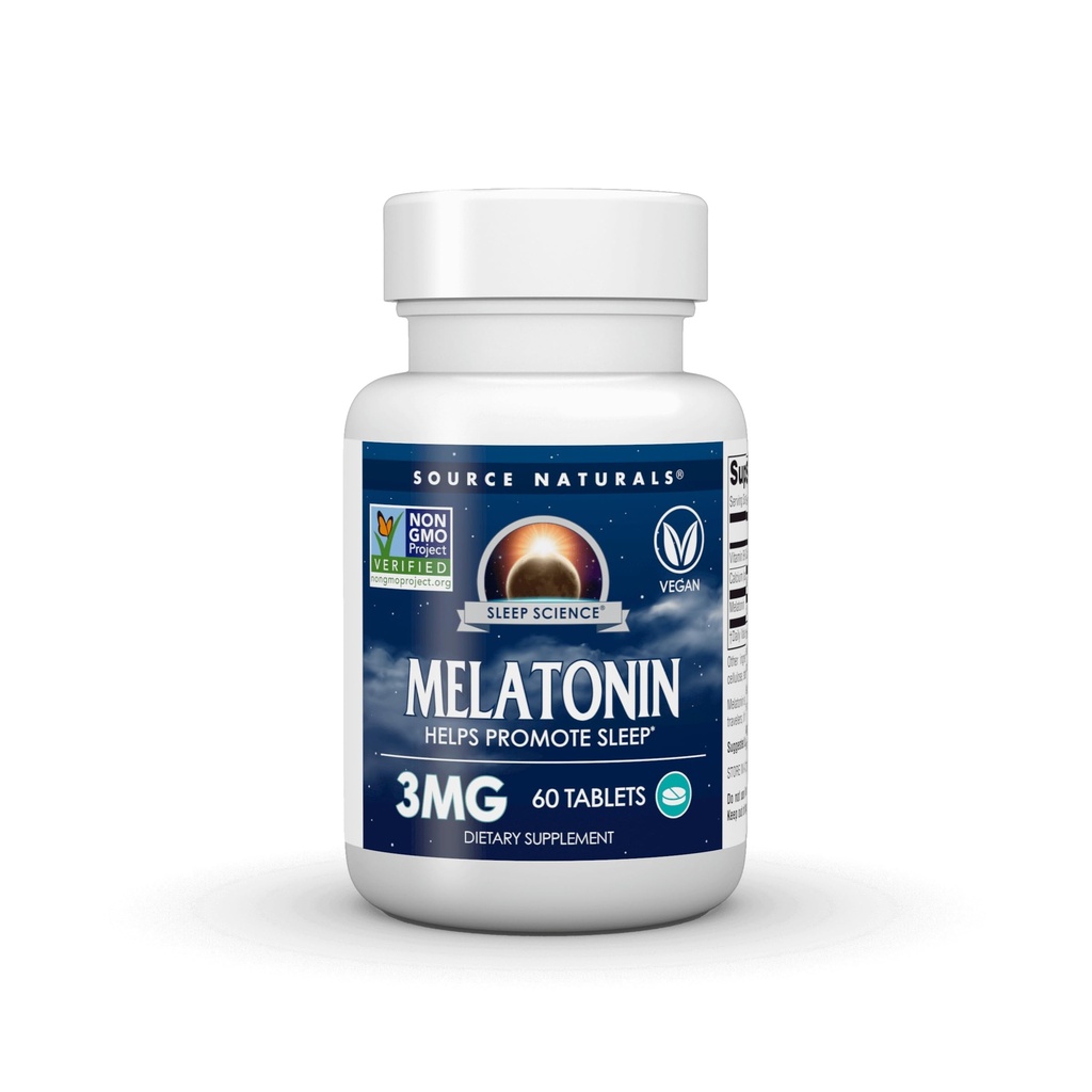 Source Naturals Science du sommeil Mélatonine* 3 mg - 60 comprimés