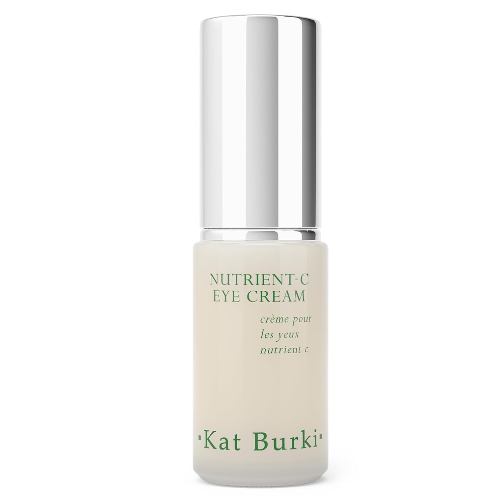 Kat Burki 8% Stabilized Vitamin C Eye Cream with Caffeine, Dark Circle Reducing & Depuffing Eye Area Treatment, 0.5 Fl Oz