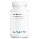 SuperSmart Bioperine 30mg pro Tag (95% Piperin) - Schwarze Pfefferextrakt Ergänzung - Absorption Enhancer - Verdauungsenzyme Unterstützung | Non-GMO & Gluten frei - 90 Vegetarische Kapseln