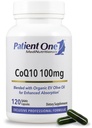 Patient One Coenzym Q10 (CoQ10) 100 mg | Antioxidans Ergänzung zur Unterstützung Herz- und Gefäßgesundheit* | mit Bio Olivenöl | 120 Kapseln
