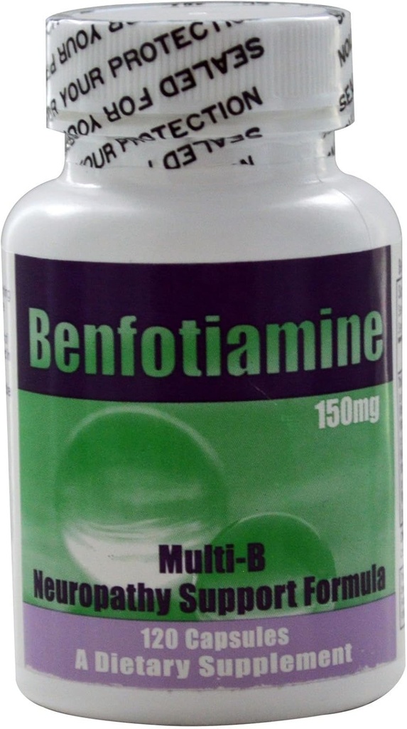 Frisch vom Hersteller! Benfotiamin Multi-B Neuropathie Unterstützung Formel 150 mg, 120 caps - 3 Pack