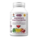 ANDREW LESSMAN Andrew's Five Favorites 30 Capsules - Bietet 200mg Jede von Coenzym Q-10, Resveratrol, EGCG, Granatapfel und Alpha Lipoic Acid, Leistungsstarke Anti-Oxidant-Unterstützung, keine Additive