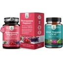 Bundle of Total Menopause Supplement mit Dong Quai Vitex Chaste Berry & Black Cohosh für natürliche Hormonunterstützung und Leber Unterstützung NAC Supplement mit Milchdistel für Leberreiniger Detox & Repair