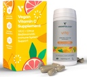 Vegane Vitamin C-Ergänzungen — VIT C + Citrus Bioflavonoide — Vitamine und Nahrungsergänzungsmittel — Tagesergänzungsmittel (60 Kapseln) — Vitamin C 500 mg Kapseln — Antioxidantien-Ergänzungsmittel