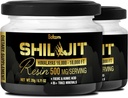 Shilajit Pure Himalayan Organic with Fulvic Acid, Humic Acid, and 85+ Trace Minerals - Soutien à la production d'énergie, système immunitaire et santé cognitive - 2Packs 20g pour 80 portions