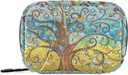 Naanle Tree of Life 7-Day Pill Organizer Tasche mit Reißverschluss und Haken & Loop, Kompakte Größe, Unisex, 8 Compartments, Twill Canvas Cloth, Classic Style