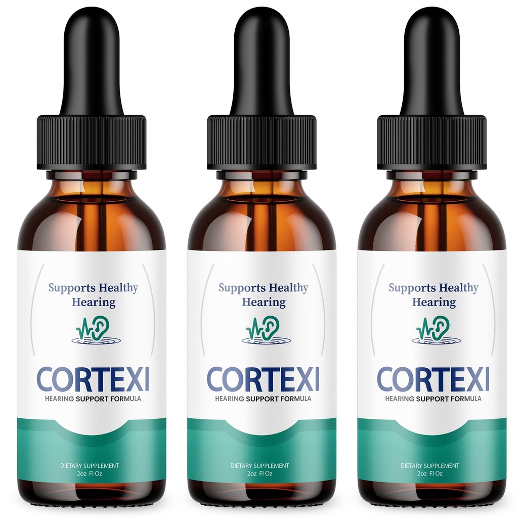 (3 Pack) gouttes d'oreille Cortexi - Formule officielle - Traitement de Cortexi Acouphène Cortexi gouttes de soutien auditif, Cortexi pour sonneries dans les oreilles, Supplément Cortexi gouttes de force maximale Nouvelle amélioration (3 oz)