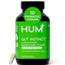 HUM Gut Instinct Daily Probiotics for Women and Men, Digestive Health, Lactobacillus, Bifidobacterium Strains for Immune Support, Probiotic Supplement for Healthy Gut Diversity, 30 Kapseln