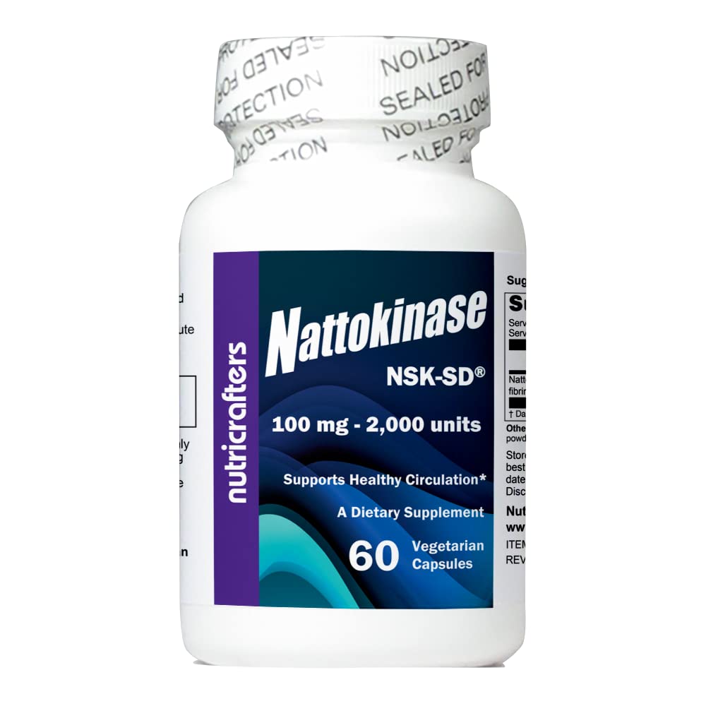 Nattokinase NSK-SD 2.000 Einheiten 60 Kapseln - Die Herz-Kreislauf Superfood von Japan - Made in USA mit japanischer NSK-SD Nattokinase. Die ursprüngliche und meistgeforschte Nattokinase.