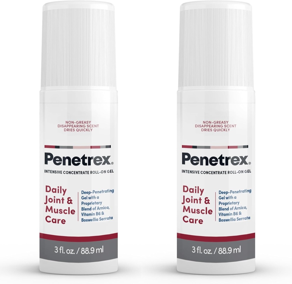 Penetrex Gelenk & Muskeltherapie - Beruhigendes Gel für Rücken, Hals, Hände, Füße - Premium Ganzkörper Rub mit Arnica, Vitamin B6 & MSM - 3oz Roll On Gel (2-Pack)