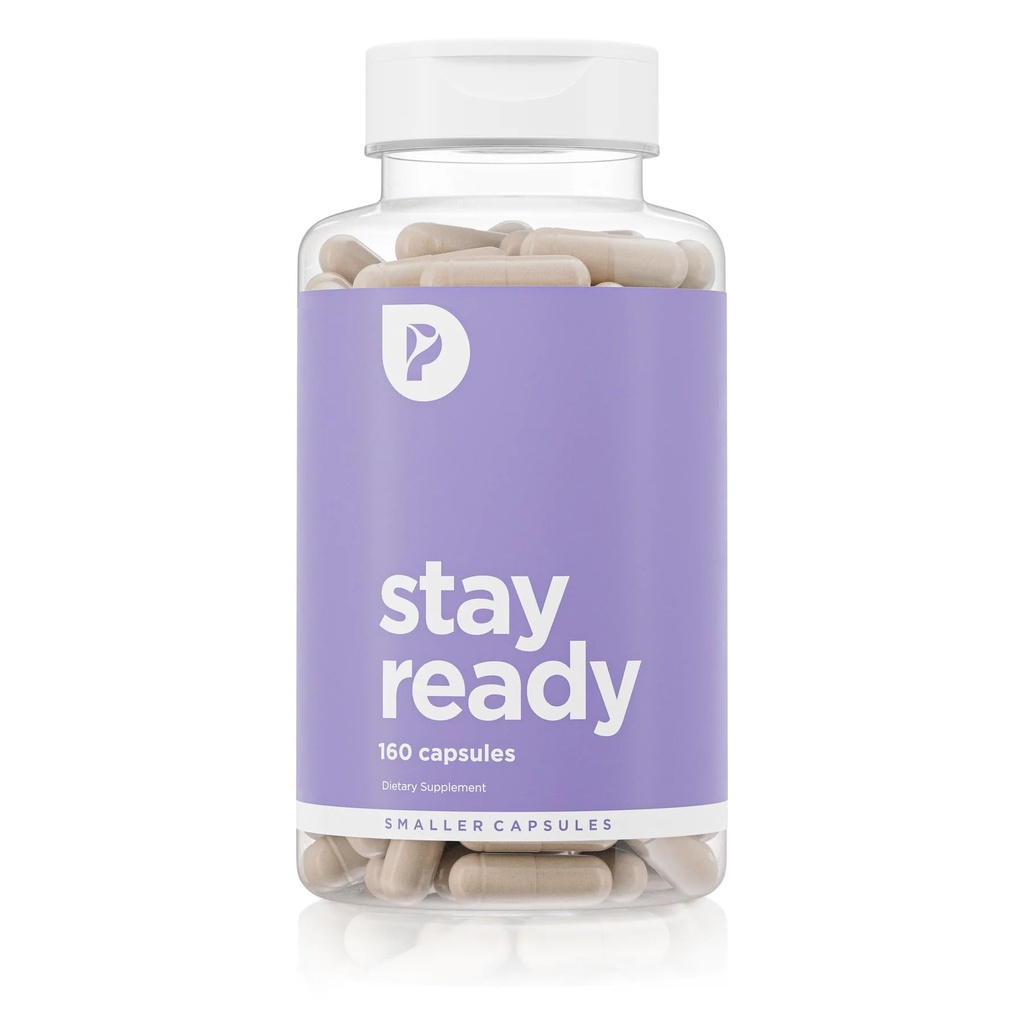 Rein für Ihr Vegan Stay Ready Fiber Supplement für Damen | Bloat & Gas Relief, unterstützt Verdauungs-Gesundheit, Regularität & Appetite Control | 160 Kapseln