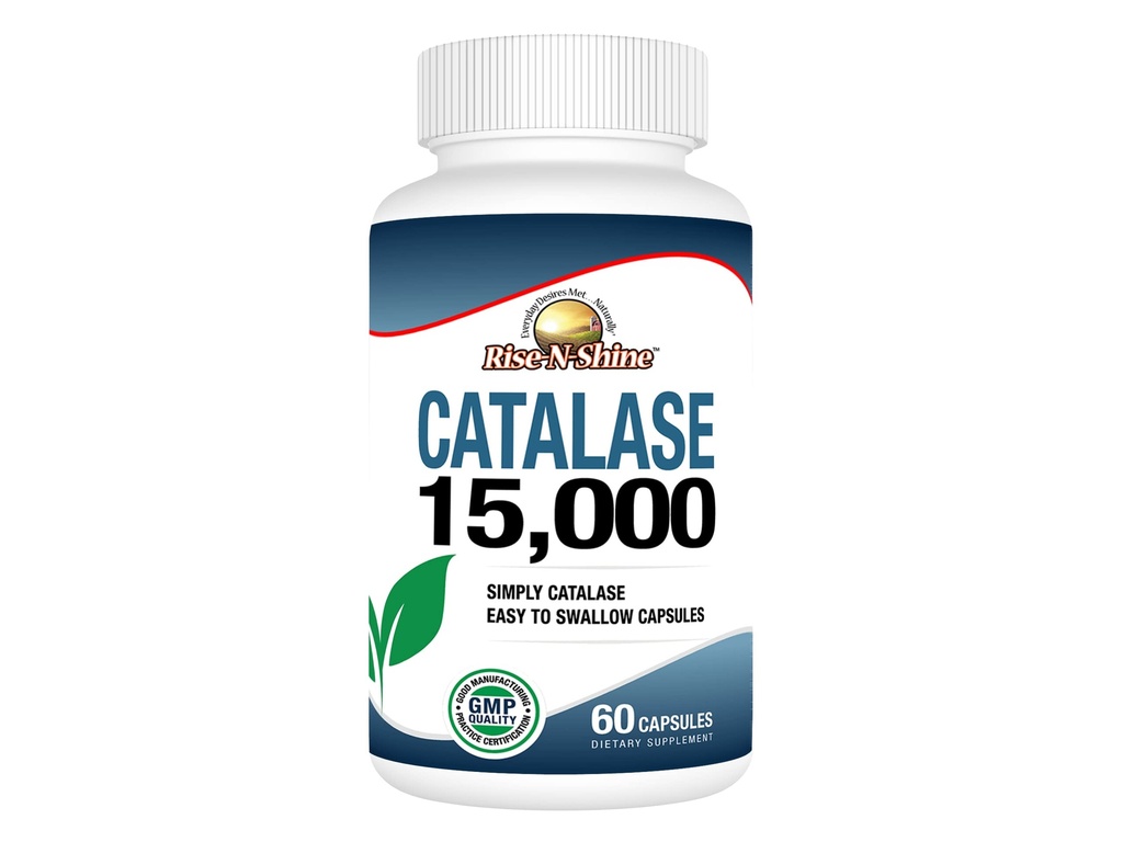 Rise-N-Shine Katalase-Ergänzung 15.000 -Powerful Antioxidant Enzyme für Haargesundheit, starke Haarunterstützung und mehr - 60 Count (60-Day Supply)