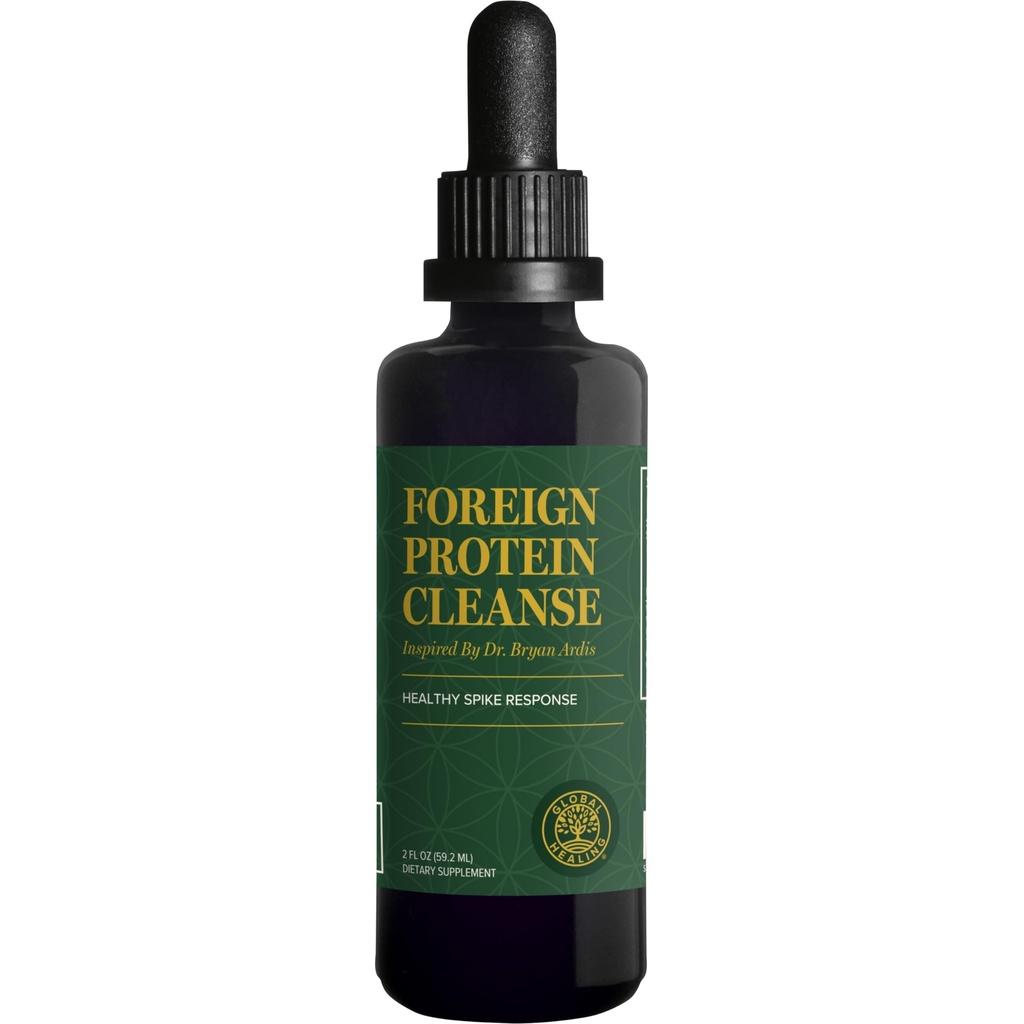 Global Healing Center - Foreign Protein Cleanse (Spike Protein Detox) - Formule de soutien avec Wormwood - Aide la désintoxication pour le soutien immunitaire - 2 Fl Oz