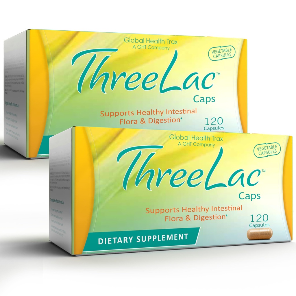 - ThreeLac Probiotic Capsules, 240 Ct - Umfassende Verdauungsunterstützung für Männer, Frauen und Kinder - Immunsystem und Gut Balance, Non-GMO