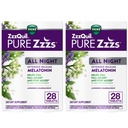 ZzzQuil Zzz pur toute la nuit à libération prolongée, mélatonine comprimés d'aide au sommeil, aide à rester plus longtemps en sommeil, aide au sommeil pour les adultes, 2 mg par comprimé, 56 comprimés totaux (2 boîtes de 28)