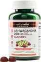 NatureWise Ashwagandha Gummies - Erdbeere Kiwi - KSM-66 mit Vitamin D3 - Calming Mood Support - Vegetarisch - Non-GMO, Gelatin und Glutenfrei - 60 Count[1-Month Supply]