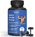 Nitric Oxid Supplement Pre Workout Ergänzung für Männer | Muskelwachstum | Arginine Glutamine & Ornithine - 90 Vegan, Non-GMO Pillen Unterstützung männliche Gesundheit