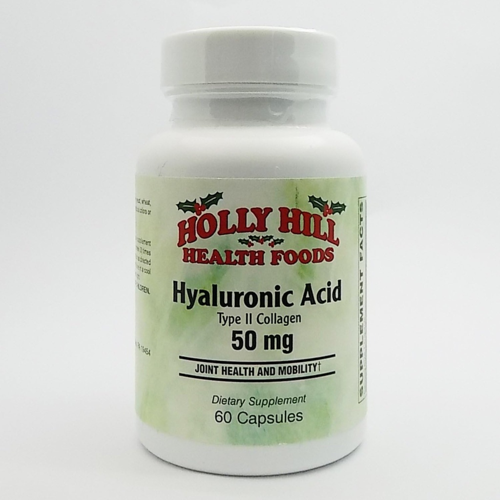 Holly Hill Health Foods, Hyaluronsäure (Typ II Collagen) 50 MG, 60 Kapseln