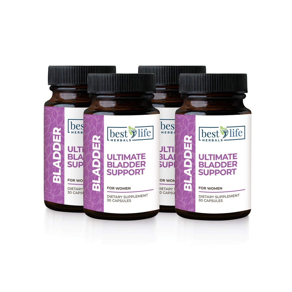 Meilleur complément ultime de soutien et de contrôle pour les femmes à base d'herbes de vie pour l'incontinence, la fuite et l'overactive Bladder - 4 bouteilles