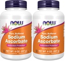 MAINTENANT Suppléments, poudre d'ascorbate de sodium, tamponnée, antioxydante, 8-Ounce (paquet de 2)