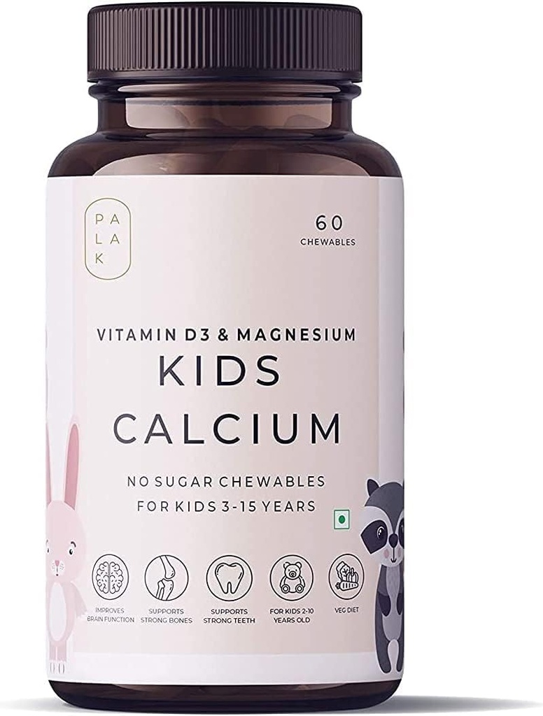 Verem Palak Notes: Calcium pour enfants avec vitamine D3, K2 et Magnésium