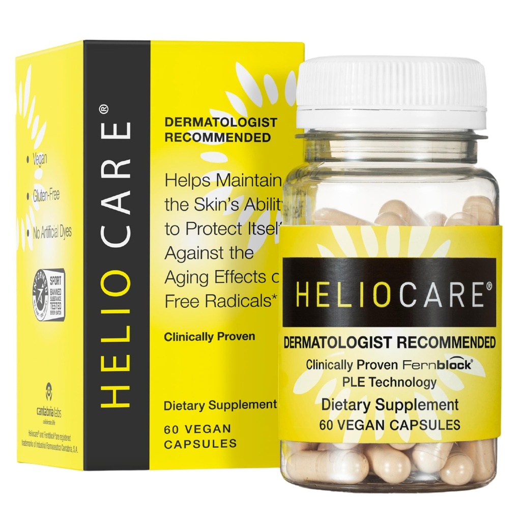 Heliocare Supplement with Polypodium Leucotomos Extract 240mg, 60 Capsules
