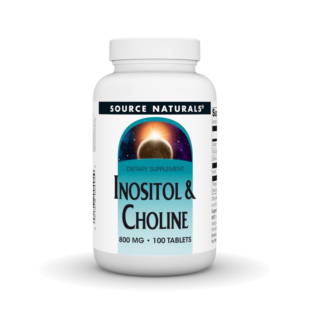 Quelle Naturals Inositol & Choline 800 mg unterstützt gesunde Nervenfunktion - 100 Tabletten