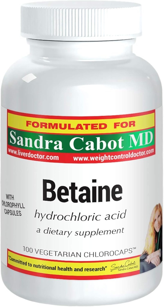 Pure Betaine HCL Ergänzung Kapseln - Betaine HCL 100 Chlorocaps