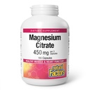 Facteurs naturels, Citrate de magnésium 150 mg, Formule de santé musculaire et cardiaque, 180 capsules