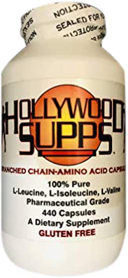 Hollywood Supps BCAA Capsules 100% Pure 3200mg Made in The USA
