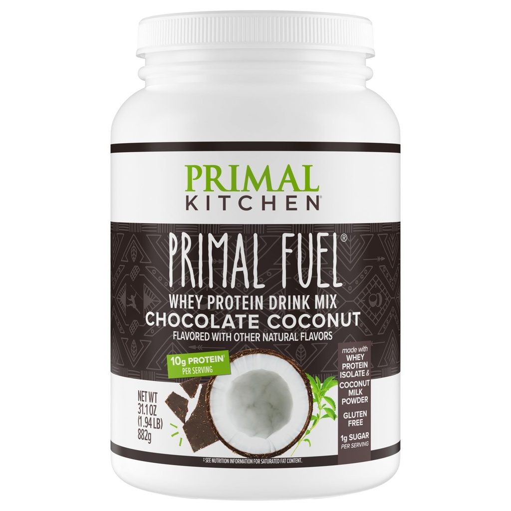 Primal Küche Primal Fuel Chocolate Coconut Whey Protein Pulver, Gluten und Soja frei, 1.94 Pfund