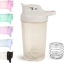 D.Y.A 16oz shaker bouteille, fuite preuve Sports shaker tasses pour les shakes de protéines, Shake bouteille pour pré entraînement et voyage à aller, BPA gratuit et facile propre bouteille de shaker de protéines, gris