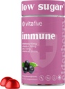 vitafive Elderberry Gummies - Low Sugar Immune Unterstützung für Erwachsene - mit Vitamin C und Zink Citrat - Vegan, Allergen Free (50 Ct)