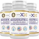 Genex Formeln 98% Pure Trans-Resveratrol mit BioPerine® für Absorption (3 Pack) Micronized, Lab-Tested, Fully Stabilized Resveratrol 600mg - 180X Trans-Resveratrol Kapseln für gesundes Aging