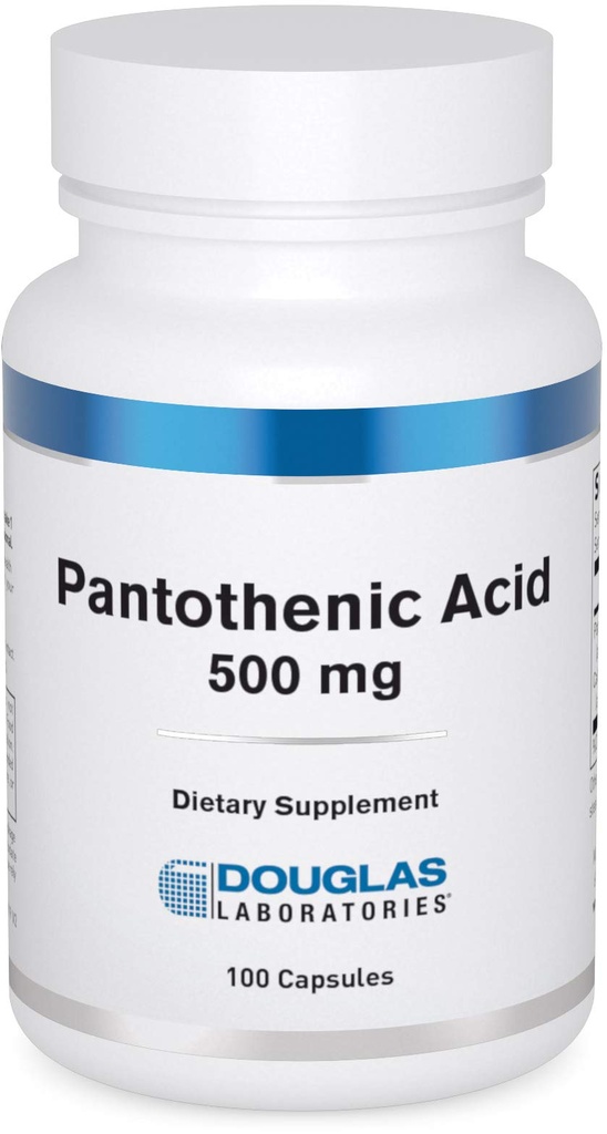 Douglas Laboratories Pantothensäure 500 mg | Vitamin B5 zur Unterstützung der Cellular Energy Production und des Stoffwechsels* | 100 Kapseln