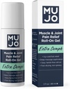 MUJO Extra Oomph — Quick Pain Relief Roll-On Gel + Organic Menthol + ICY Muskel Relief + Fast-Acting Menthol + Aloe + Arnica — für Gelenk- und Rückenachsen — 3 fl oz