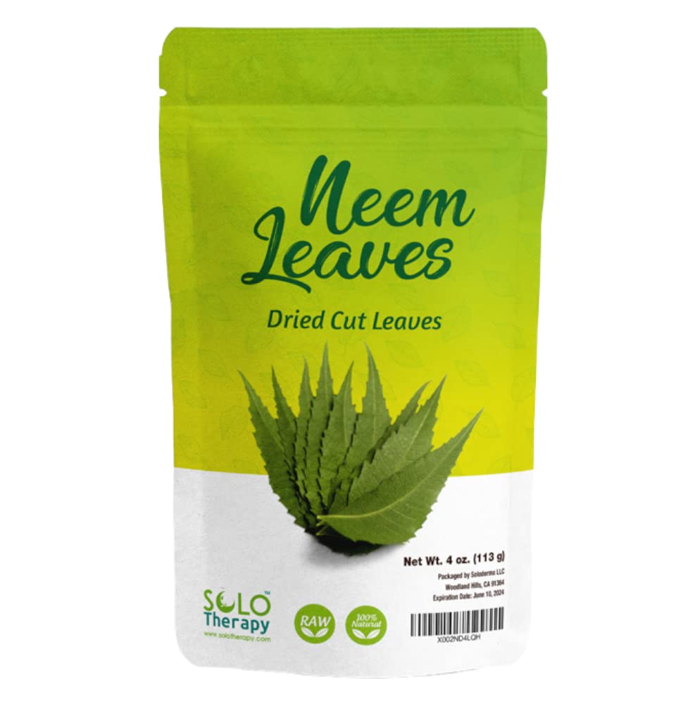 Neem Dried Cut Leaves , 4 oz., Margosa Blätter , Azadirachta Indica , Resealable Bag , Produkt aus Indien, verpackt in den USA (4 oz.)