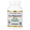 Resvératrol, 98% Trans-Resvératrol pur, Exemptes d'Emodine et de HAP, d'origine italienne, 200 mg, 60 Capsules de Veggie