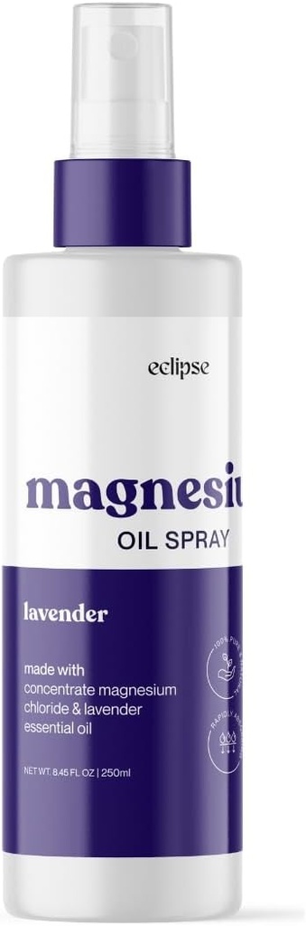 Vaporisateur d'huile de magnésium, Lavande, 8.45 fl oz Améliorer le sommeil et la récupération musculaire