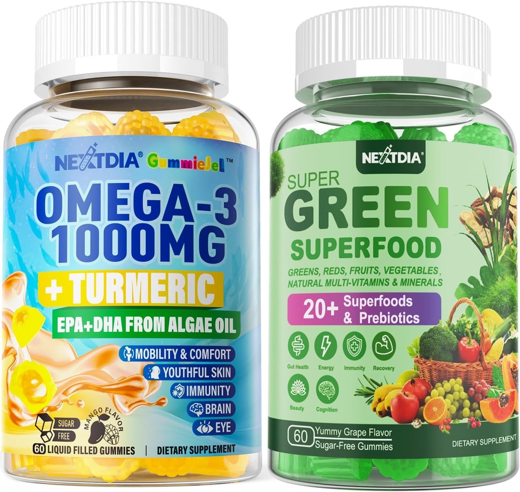 Vegan Omega-3 Gummis + Super Greens Gummis