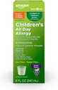 Soins de base Allégation 24 heures sur 24 pour les enfants, chlorhydrate de cétirizine Solution orale 1 mg/mL, arômes de raisin, sans colorant, 8 fl oz (paquet de 1)