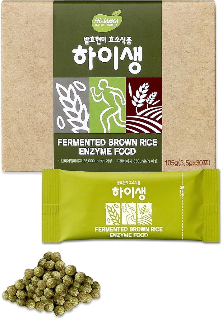 Verdauungsenzyme | Essential for Better Digestion, Constipation, Nährstoffabsorption Fermented Brown Rice Enzym Digestion & Probiotics Supplement Alle 30 Packungen, Packung von 1