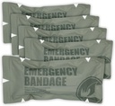 RHINO RESCUE 6" Israeli Style Emergency Bandage, Compression Trauma Wound Dressing, Médical sous vide stérile scellé, Combat Tactical First Aid Kit Fournitures IFAK, 5 Compte