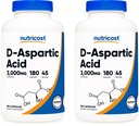 Nutricost D-Aspartic Acid Capsules (180 Caps) (2 Flaschen)
