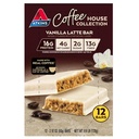 Atkins Coffee House Collection Vanilla Latte Bar, 16g Protein, 2g Zucker, 4g Net Carbs, 13g Fiber, 12 Count