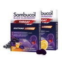 Sambucol Black Elderberry Throat Lozenge - mit Honig, Vitamin C & Zink, Elderberry Lozenges Sore Throat & Cough, Soothes Scratchy Throat, Unterstützt Immunität, Soft & Chewy - 20 Count, 2-Pack