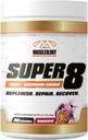 MUSCLEOLOGY Super 8 High Performance BCAA, Elektrolyt & Glutamin Mischung Formel - Post-Workout Erholung und Muskelaufbau Supplement, 30 Servieren (Maracuya)